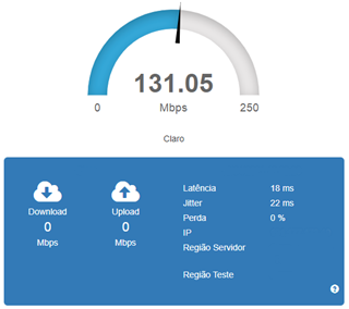 Brasil banda larga Brasil banda larga da EAQ - Teste de velocidade da conexão de internet