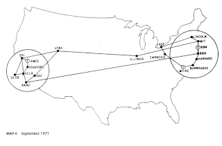 ARPAnet map from 1971