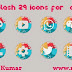 Color splash 29 icons pack for Android Devices