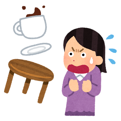 ポルターガイスト現象のイラスト