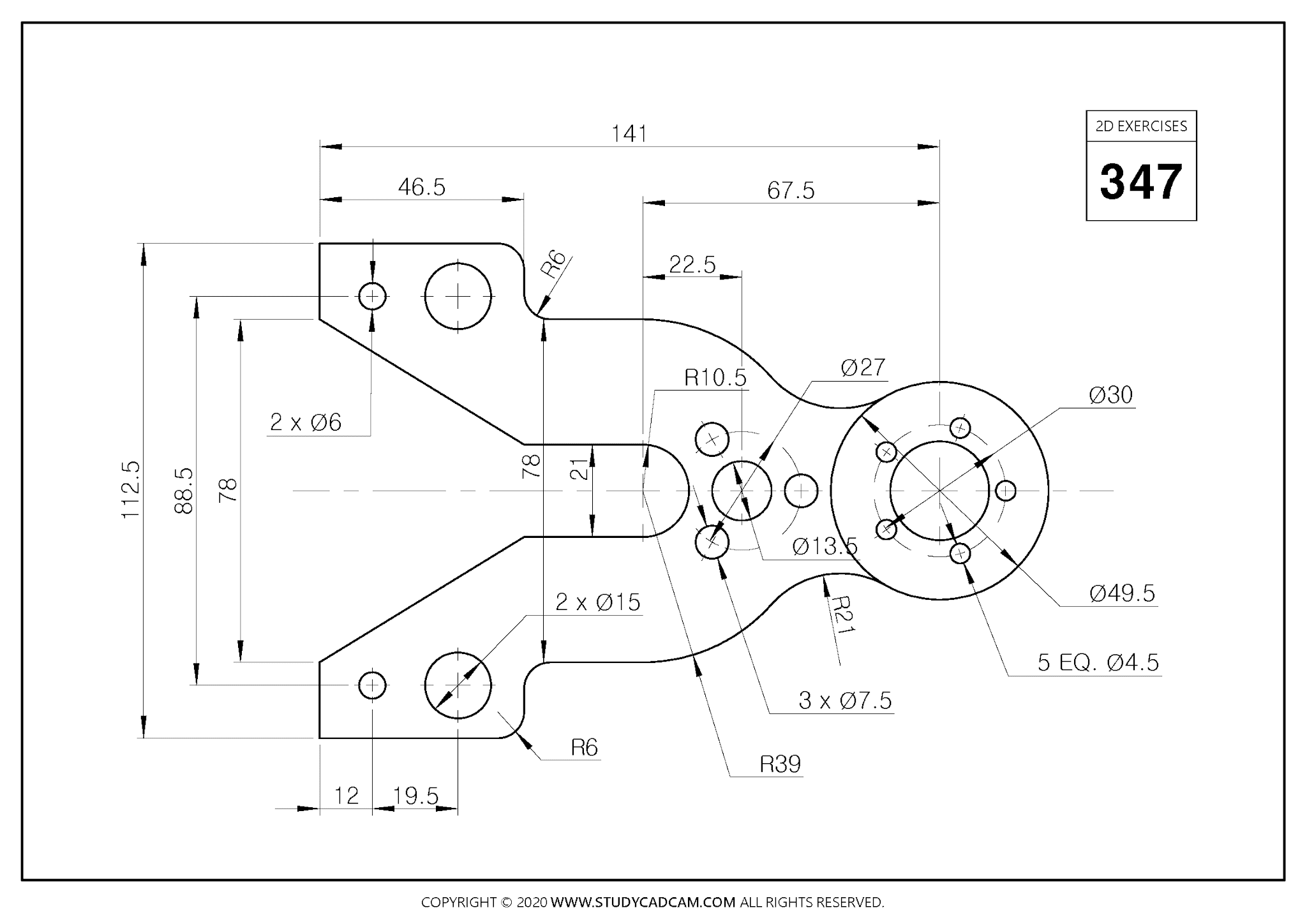 Autocad 2D Drawing Exercise – AutoCAD 2D Drawing Exercise – CBLHUD