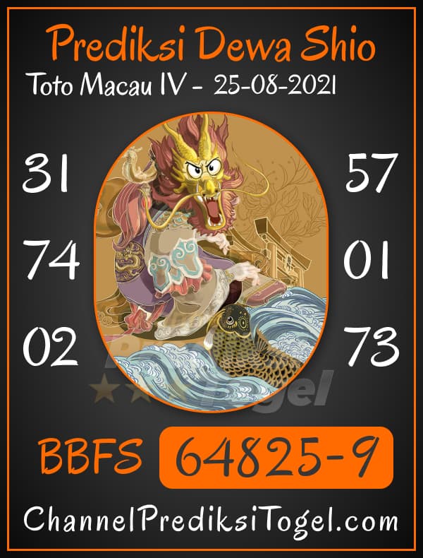 Channel Prediksi Togel Toto Macau P4 Rabu 25 Agustus 2021 Togel Macau