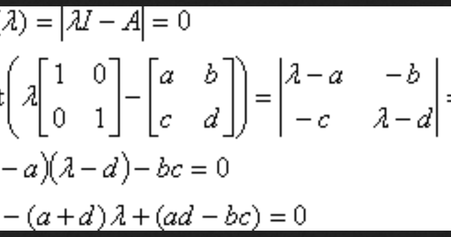 Characteristic Equation of a Square matrix of Order 2 : The Cayley ...