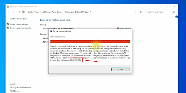 Cara Mengatasi Tidak Bisa Backup Windows Error 0x80780119 Shadow Copy