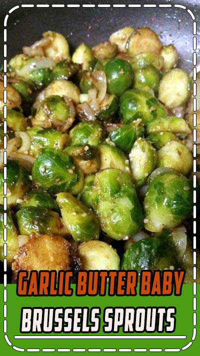 I can not control myself around these Garlic Butter Baby Brussels Sprouts! The BEST veggie ever! The whole family loves these!