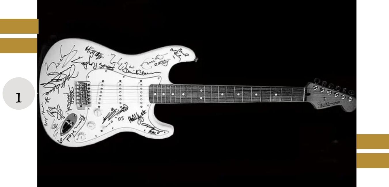 Reach Out To Asia" Fender Stratocaster -Price: $2.7 million