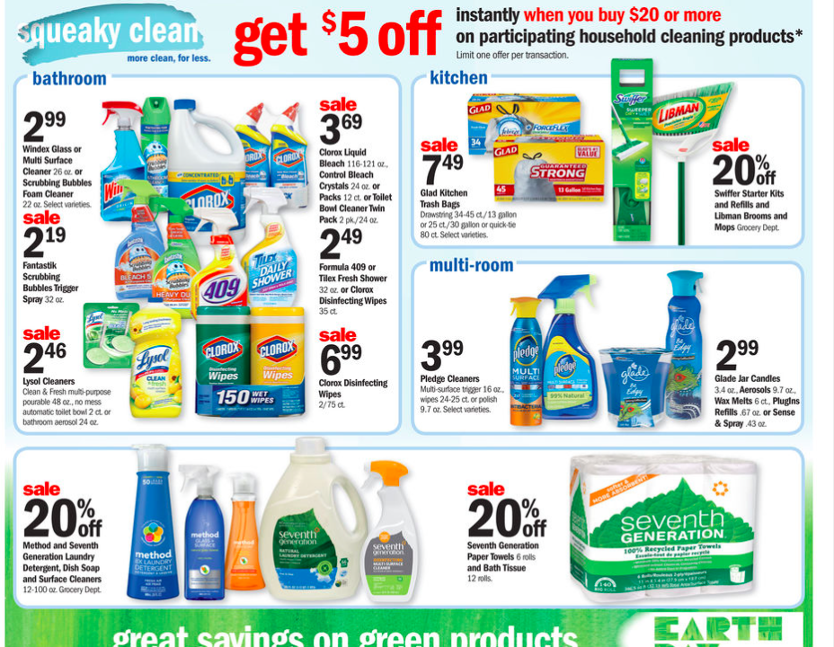 Meijer Household deals with the buy 20, save 5 instantly sale! A