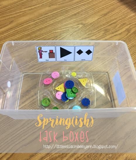 Little Miss Kim's Class: Spring Themed Task Boxes for Special Education