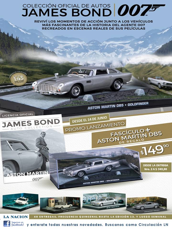 coleccion de autos james bond 1:43 la nacion