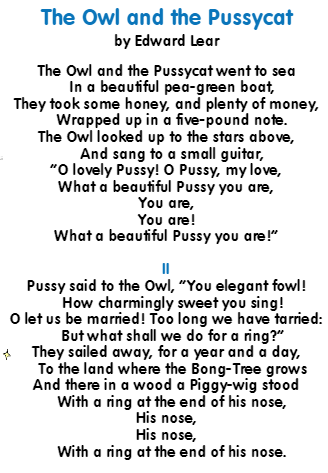 The Owl The Pussycat Poem | My XXX Hot Girl