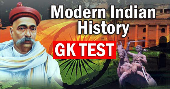  Modern Indian History MCQs Online Test | Top Questions and Answers