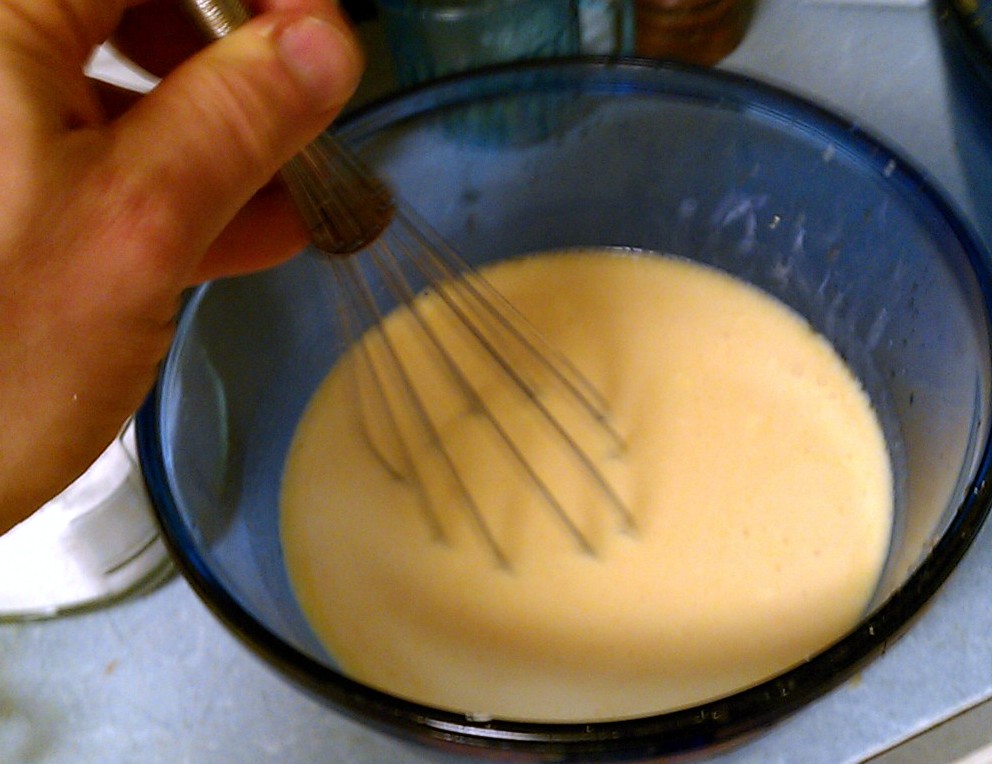 Kissing the Cook Shrimp on Corn Pudding with Buttermilk White Sauce