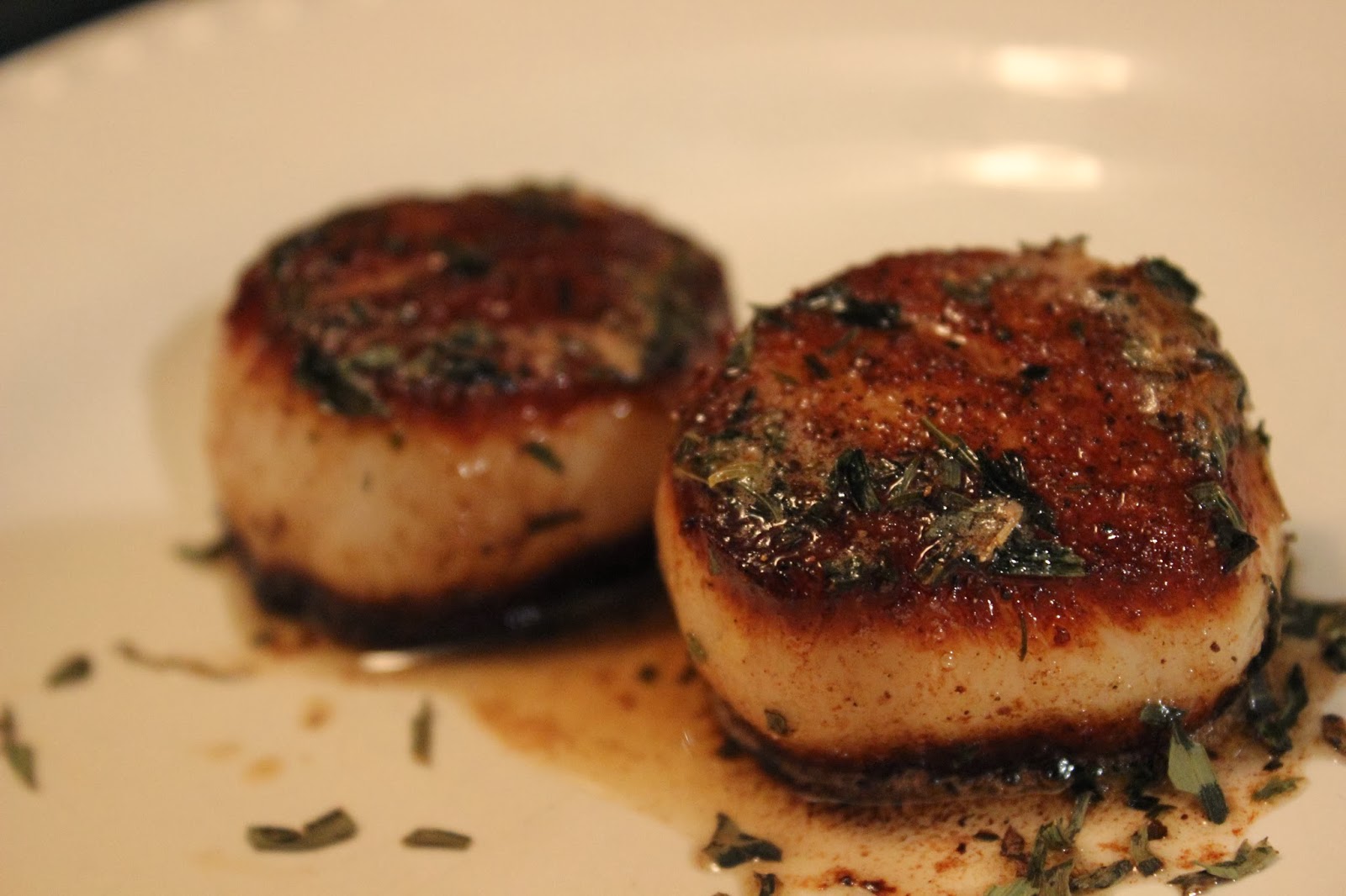 The Pink Dutch Oven Tarragon Brown Butter Scallops