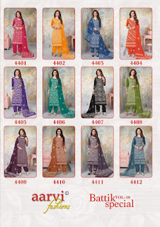 Aarvi fashion Battik special vol 10 Dress material