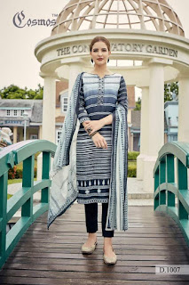 Cosmos Meher Lawn print With Embroidered Dress material