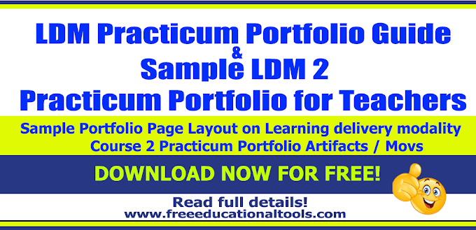 Download LDM Practicum Portfolio Guide and Sample LDM2 Practicum Portfolio for Teachers