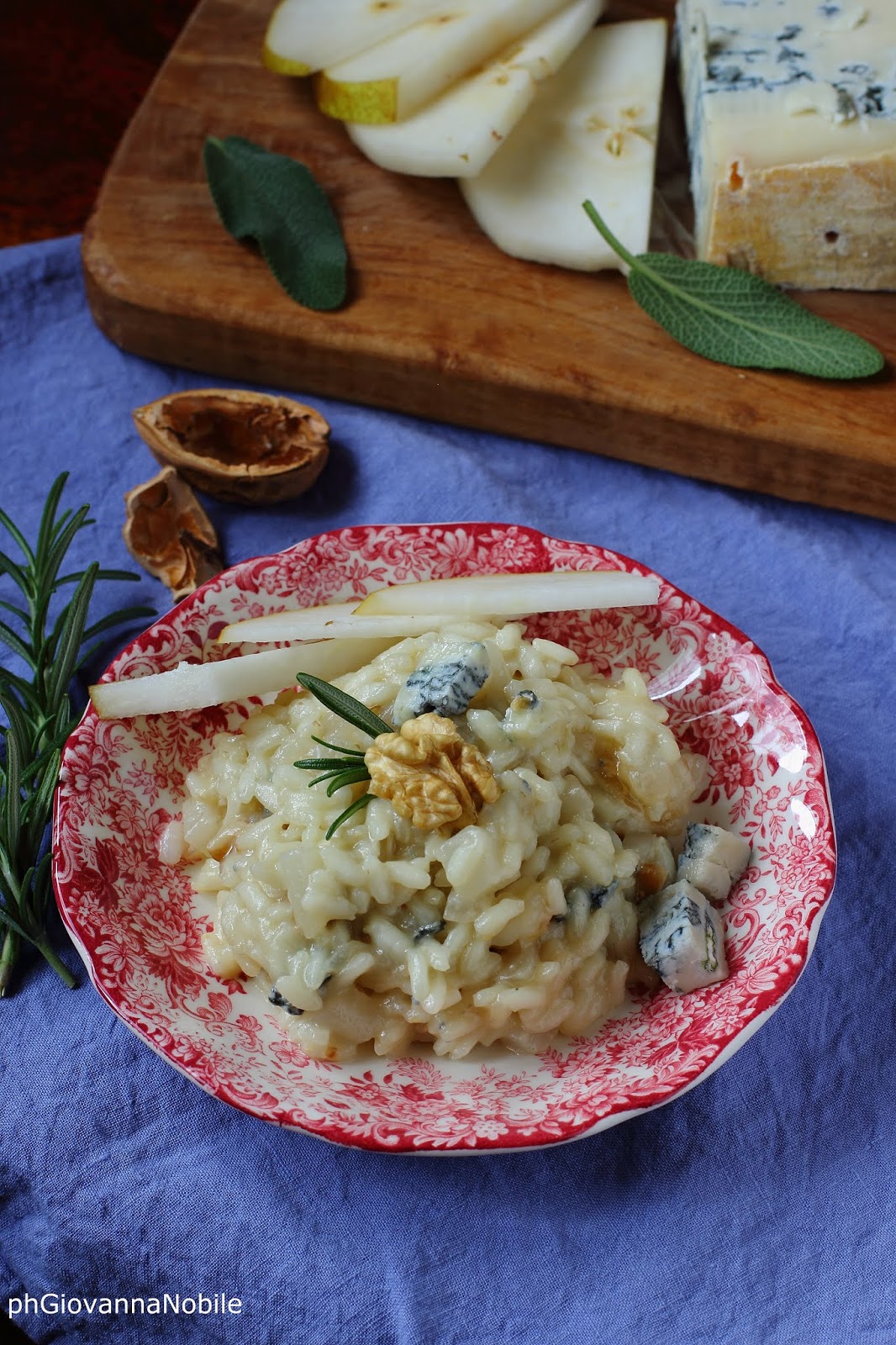Risotto con pere, noci e nocciole la cuoca eclettica