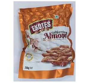 Exotes Popular Almonds Vacuum Pouch 1 Kg (250g X4) For Rs.695 @ Amazon