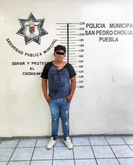Recupera policía de San Pedro Cholula otro auto robado; hay un detenido