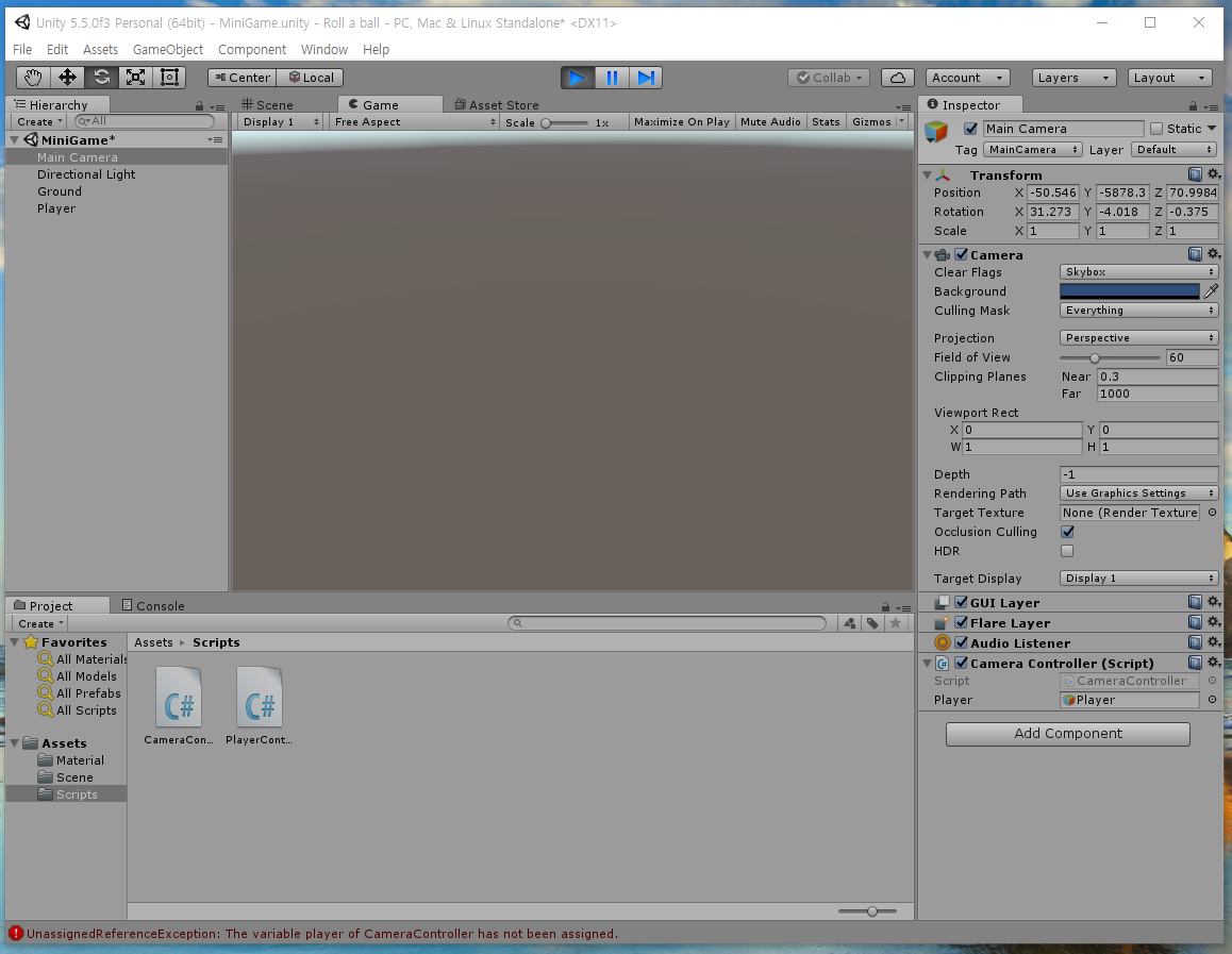 LucidCode's Unity Development Unity 4 help move camera with object(player)