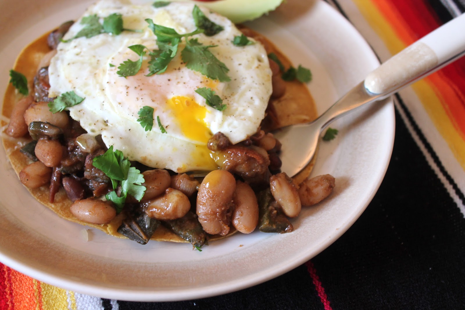 Savory Moments Mexican spiced bean and egg breakfast stacks