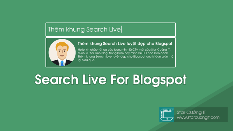 Thêm khung Search Live tuyệt đẹp cho Blogspot