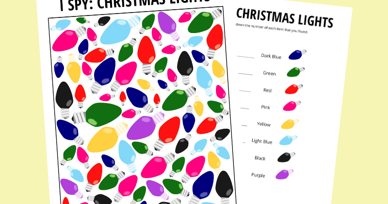 Christmas Lights I Spy Game Free Printable For Kids And Next Comes L Hyperlexia Resources