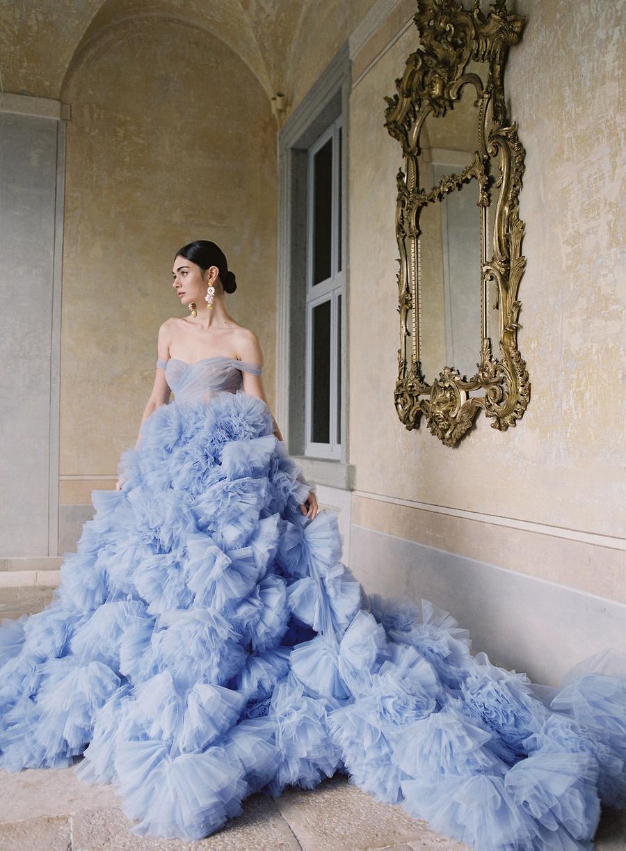 ruffle gown designs