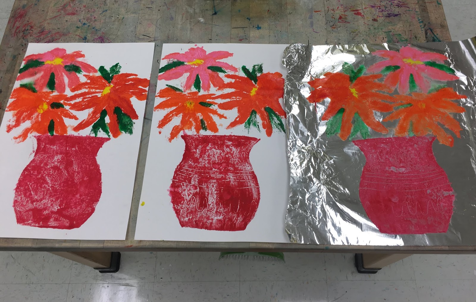 Art Room Blog Tin Foil Printmaking with Tempera Paint...