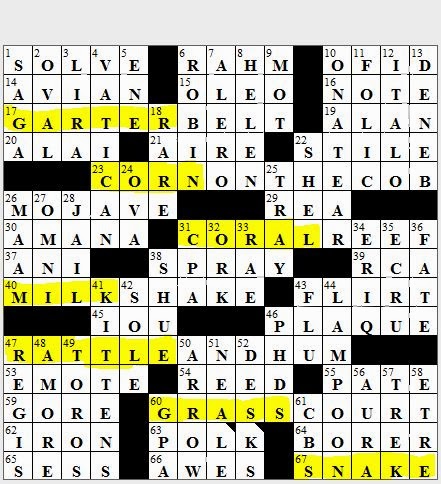 Hamlet quintet crossword clue