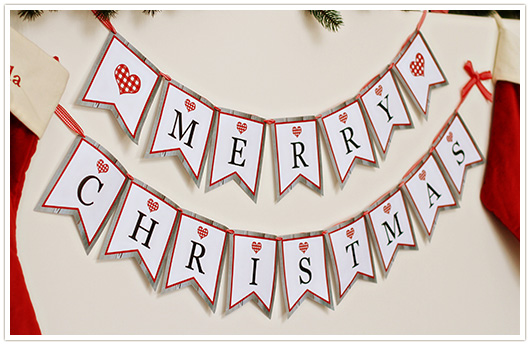 Paper And Party Love Free Printable Merry Christmas Banner