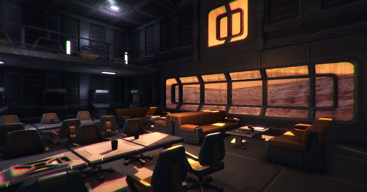Canteen at human colony on Mars by Ozgur Saral