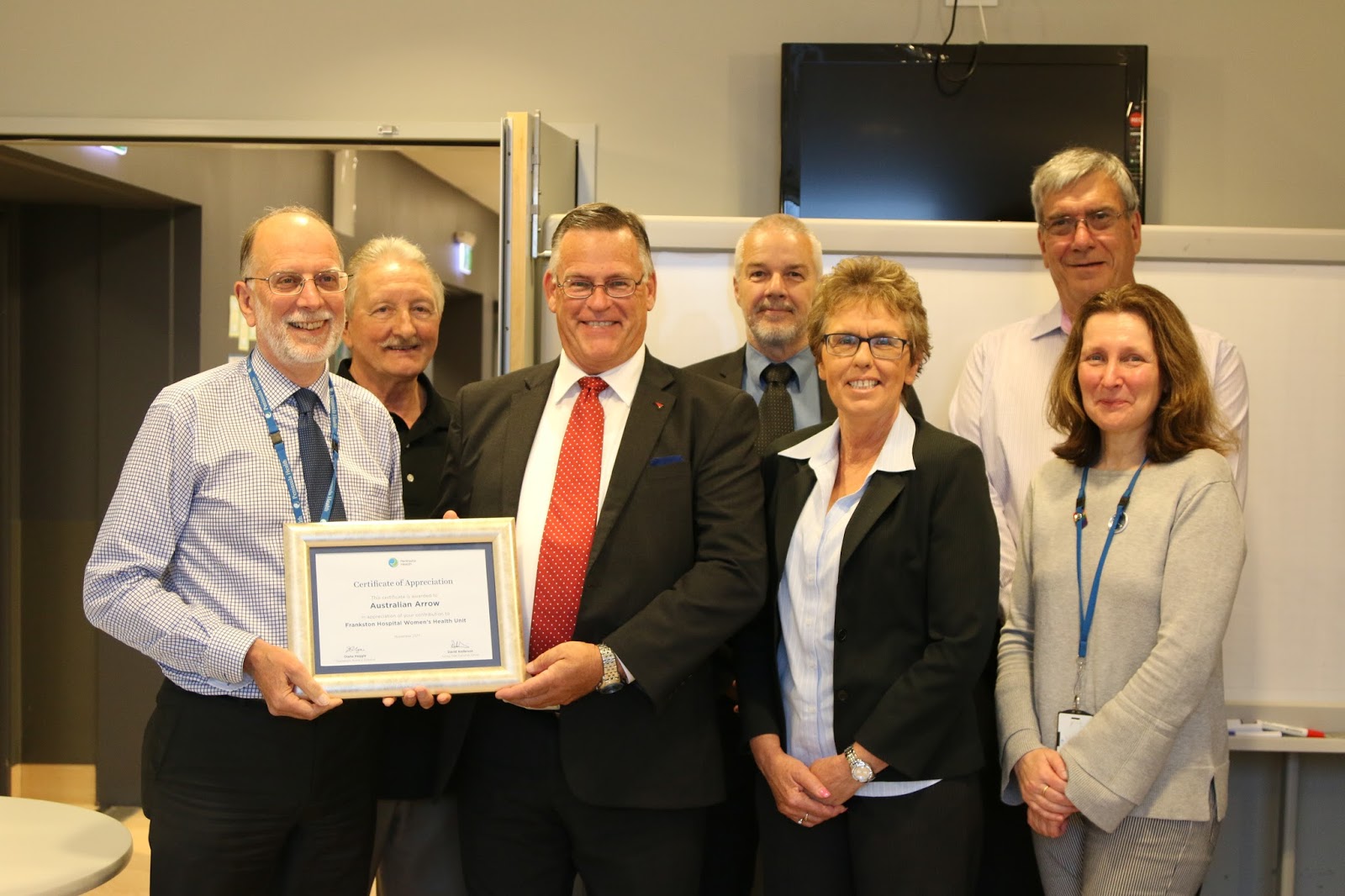 Frankston Susono Friendship Association Australian Arrow donates