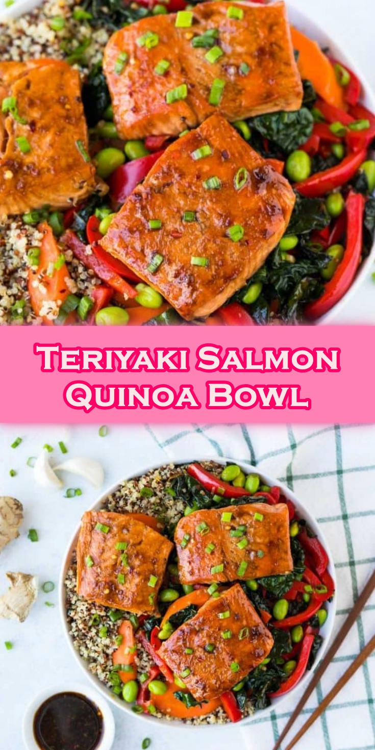 Teriyaki Salmon Quinoa Bowl Yummy Yum