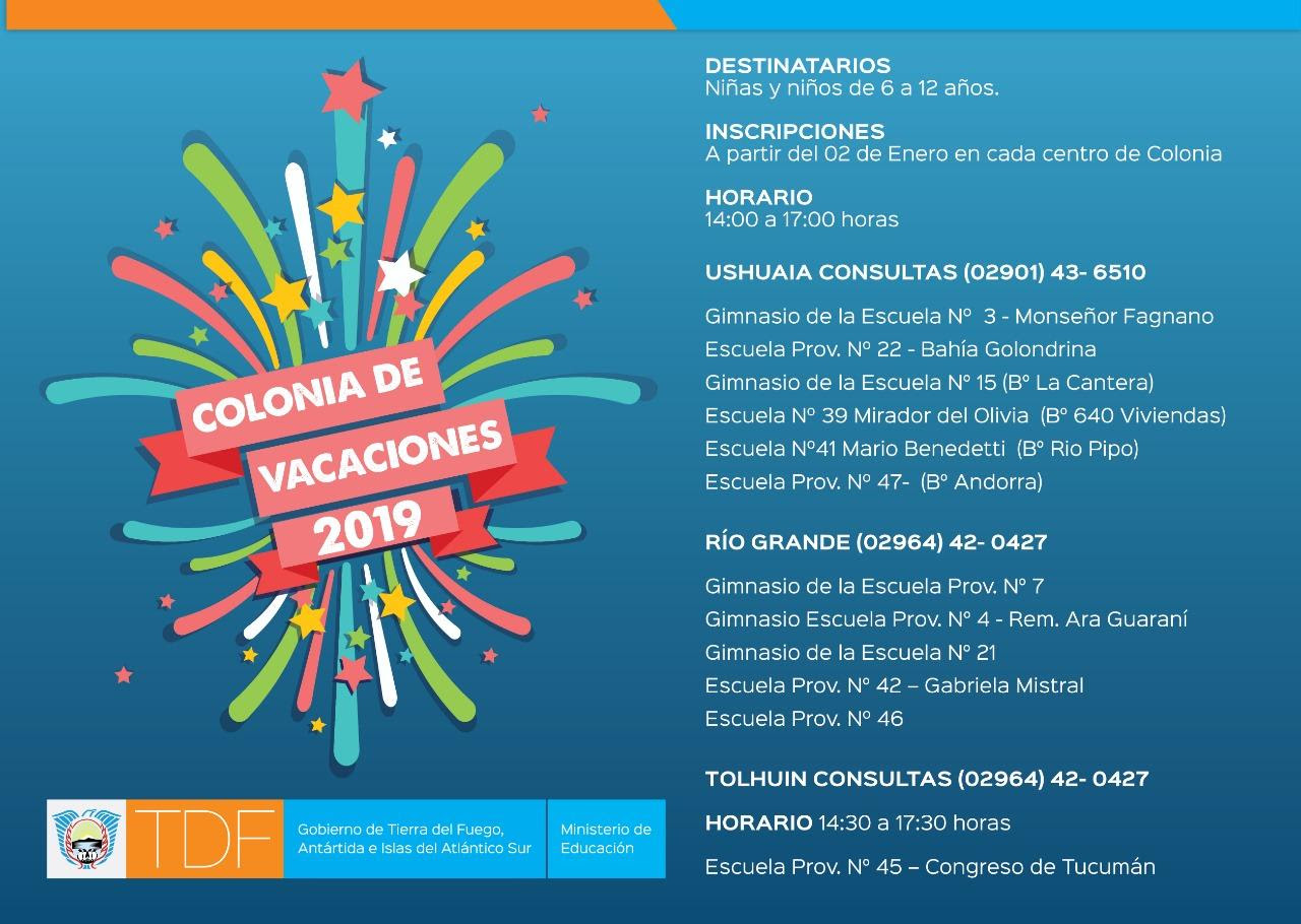 Para Ninos De 6 A 12 Anos Este Miercoles 2 Arrancan Las Colonias De Verano Provinciales Portal La Tdf