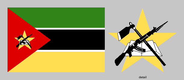 Черно красный флаг с желтым рисунком