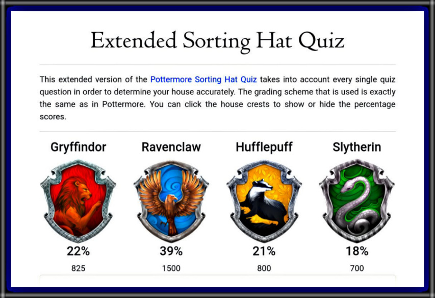 Full Pottermore Sorting Quiz My result: Ravenclaw  Sorting quiz,  Pottermore sorting quiz, Pottermore sorting