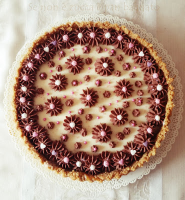 Crostata Senza Cottura con Doppio Cioccolato e Caramello