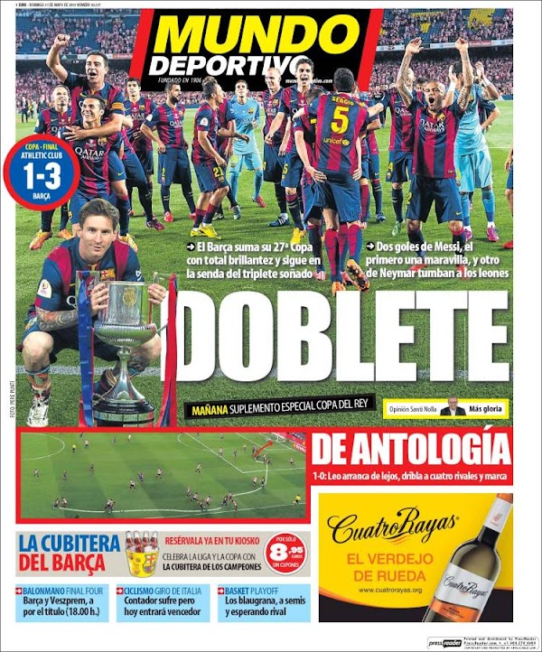 FC Barcelona, Mundo Deportivo: "Doblete"