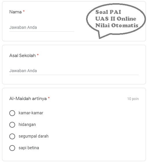 Latihan Soal Pat Pendidikan Agama Islam Kelas 6 Semester 2 Tahun 2020 Blog Pai