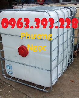 Bồn nhựa vuông 1 khối, thùng nhựa 1000 Lít đã qua sử dụng TANK%2B2