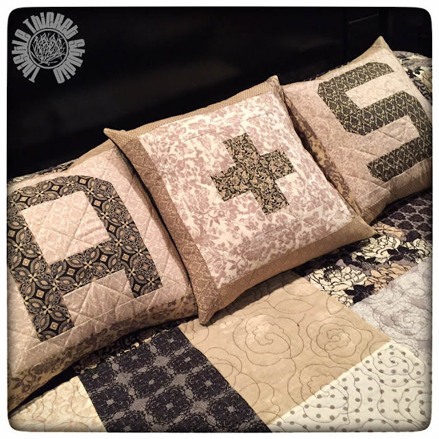 Spell It With Moda Fabric! Monogram Pillow Tutorial by Thistle Thicket Studio. www.thistlethicketstudio.com
