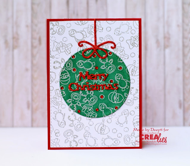 Christmas Bauble handmade card