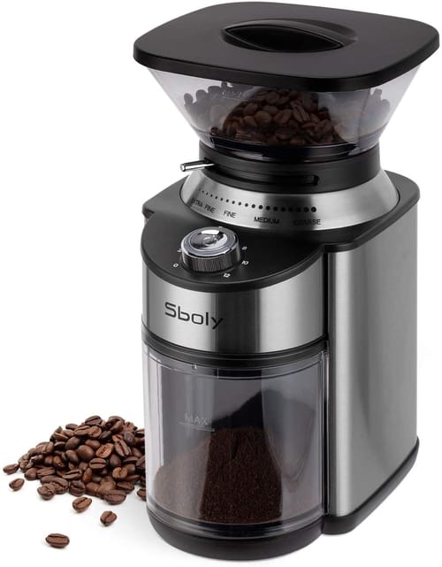 Sboly Stainless Steel Conical Burr Coffee Grinder