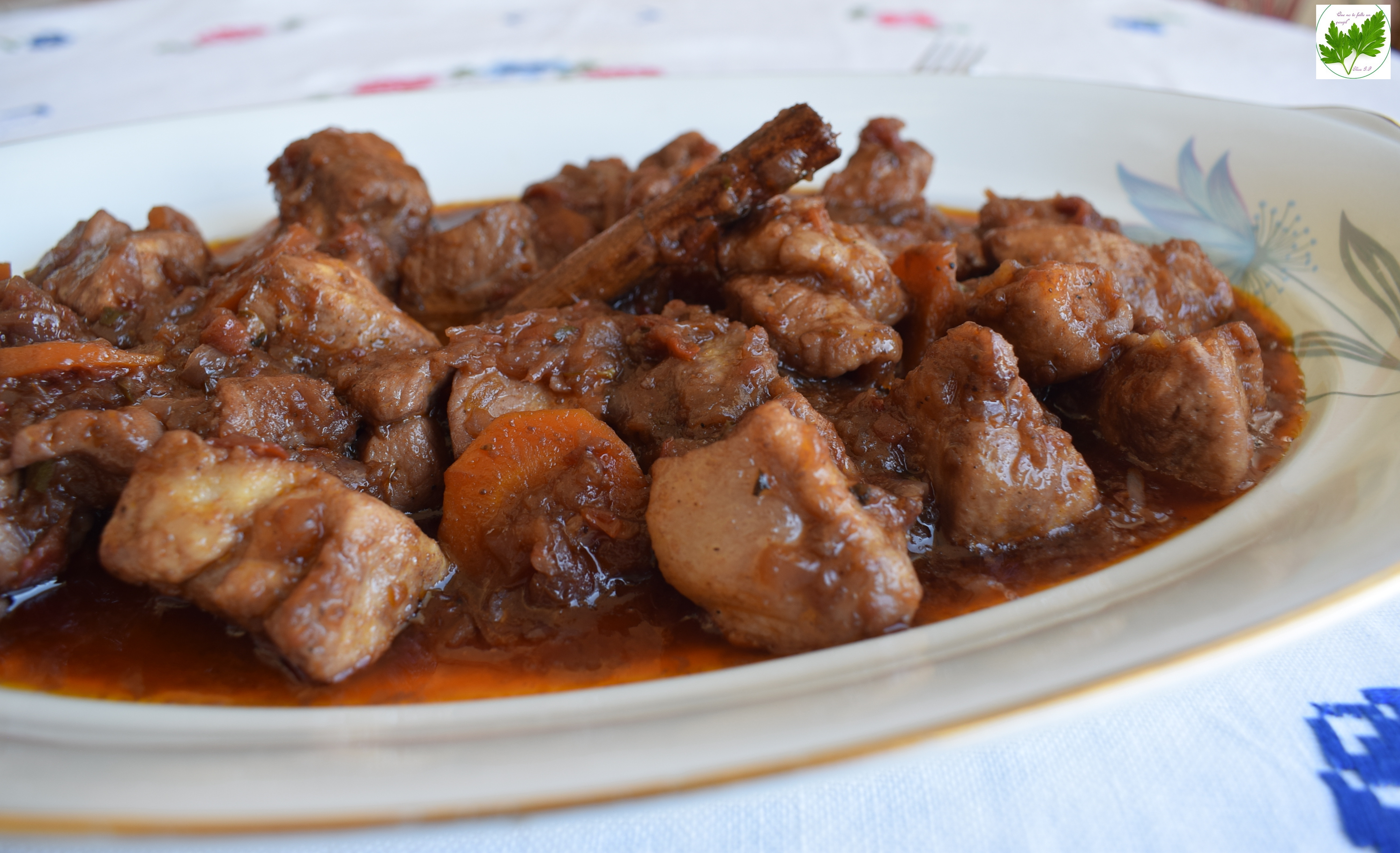 Lomo de Cerdo con Vino Tinto, Miel y Canela