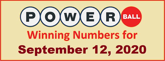 PowerBall Winning Numbers for Saturday, September 12, 2020