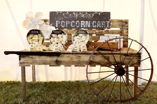 PoppedCorn Pallet Wood Popcorn Cart Wedding, Bliss-Ranch.com
