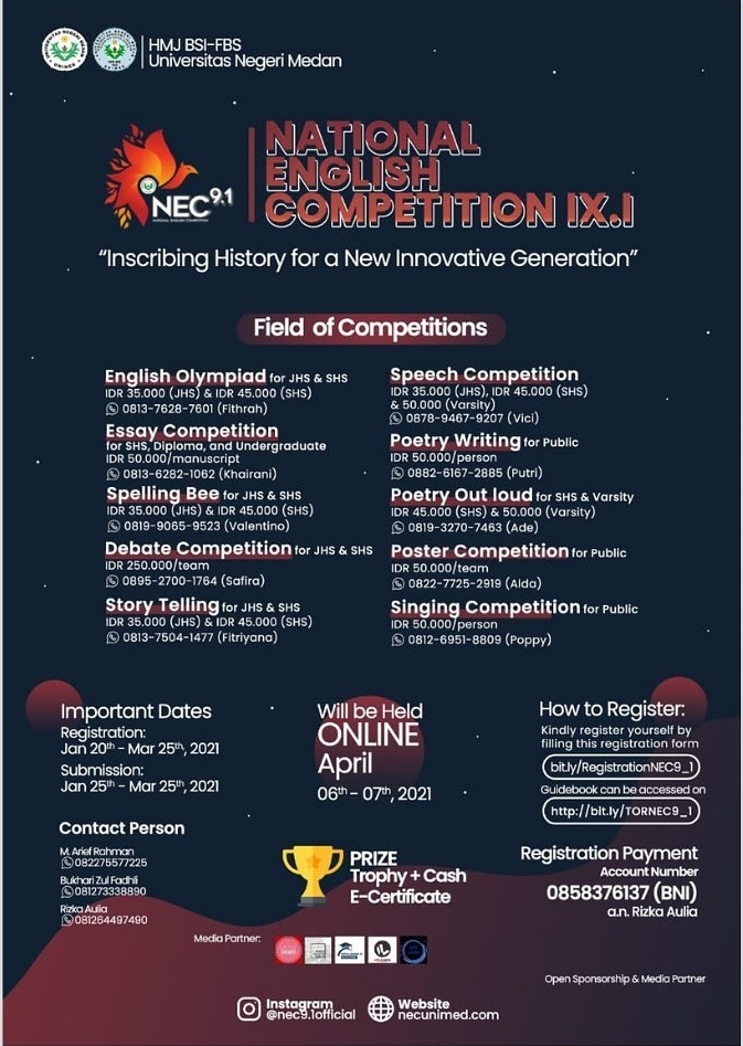 𝐍𝐀𝐓𝐈𝐎𝐍𝐀𝐋 𝐄𝐍𝐆𝐋𝐈𝐒𝐇 𝐂𝐎𝐌𝐏𝐄𝐓𝐈𝐓𝐈𝐎𝐍 𝟗.𝟏 PORTAL KOMPETISI DAN BEASISWA