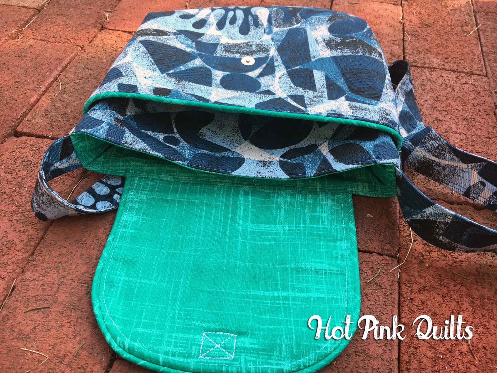 hot pink quilts Gatherer Crossbody Bag, Take 1