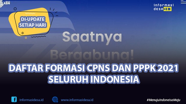 Ter Update Daftar Formasi Cpns Dan Pppk 2021 Seluruh Indonesia Informasi Desa